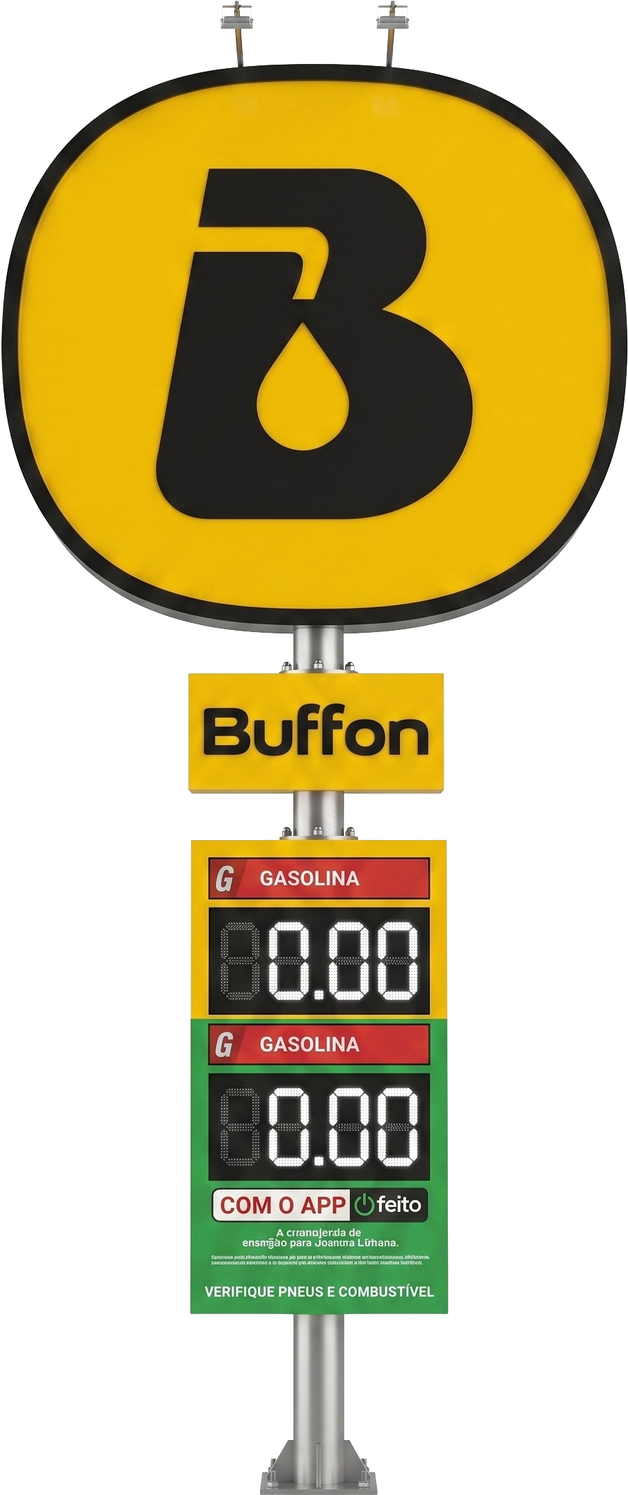 Totem de preços da Rede Buffon